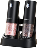 Electric Salt and Pepper Grinder Set, Rechargeable, Charging Base