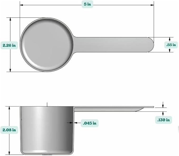 1/2 Cup Long Handle Plastic Measuring Scoop - Image 2