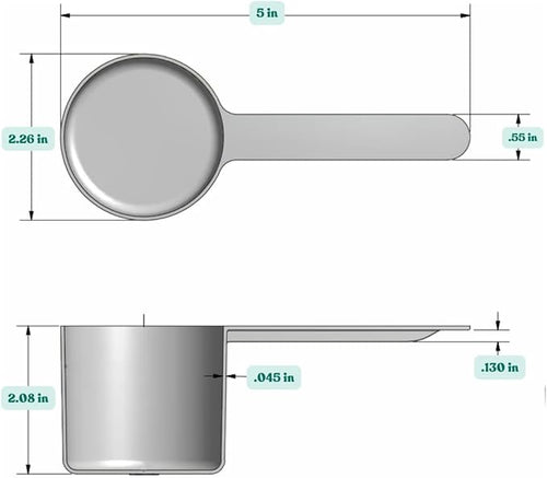 1/2 Cup Long Handle Plastic Measuring Scoop - Image 2