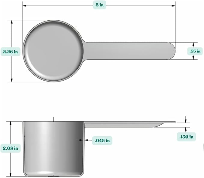 1/2 Cup Long Handle Plastic Measuring Scoop - Image 2