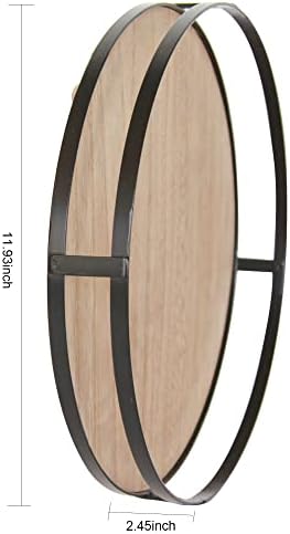 Defined Deco 12in Decorative Tray-Round Serving Tray with Metal