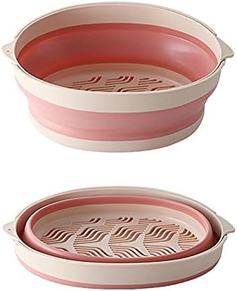 2-in-1 Creative Collapsible Silicone Large Colander Bowl Washing
