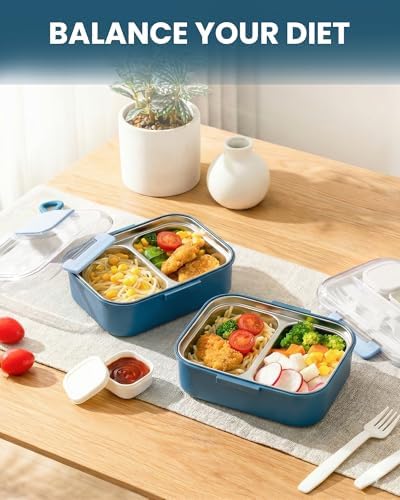 Lille Home 750ml/25oz Meal Prep Lunch Box Stainless Steel Bento Box