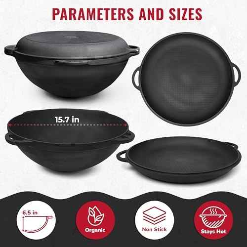 Dutch Oven Pot with Lid Syton (12.5 Quarts (12 L) - Camping Dutch Oven