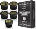 Silicone Wine Bottle Stopper Set – Funny Wine Caps, Spill-Proof &