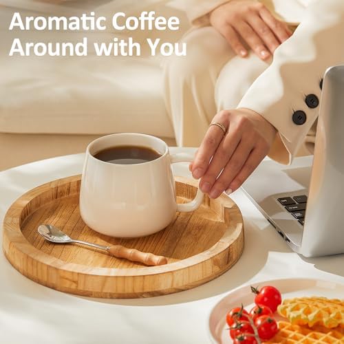 Teocera 16oz Ceramic Coffee Mugs Set of 4 – Stackable Latte Cups