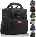 GLENKEY Expandable Lunch Box Insulated Leakproof Cooler Bag Work
