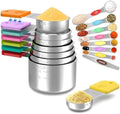 Magnetic Measuring Cups and Spoons Set | 16-Piece Stainless Steel