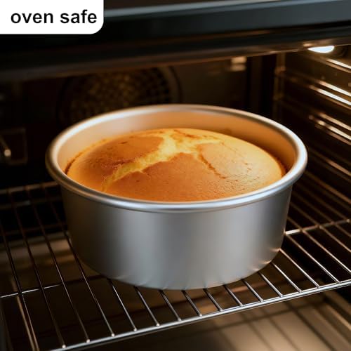 6 Inch Cake Pans Set of 4, Nonstick Aluminum Pans with 100 Parchment