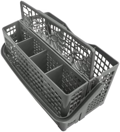 Universal Dishwasher Silverware Cutlery Basket, 2 in 1 Detachable Gray