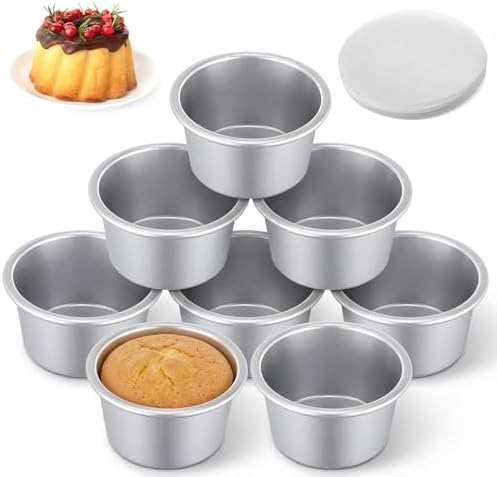 EupHHonycs 4 Inch Cake Pan Set of 18, Aluminum Round Cake Pans Mini