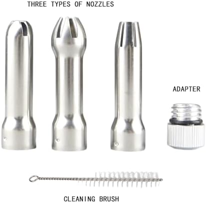 Generic Stainless Steel Cream Dispenser Replacement Nozzle Set