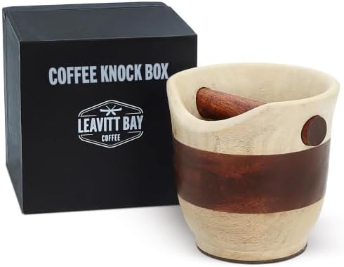 Leavitt Bay Espresso Espresso Knock Box & Anti-Slip Barista Grounds