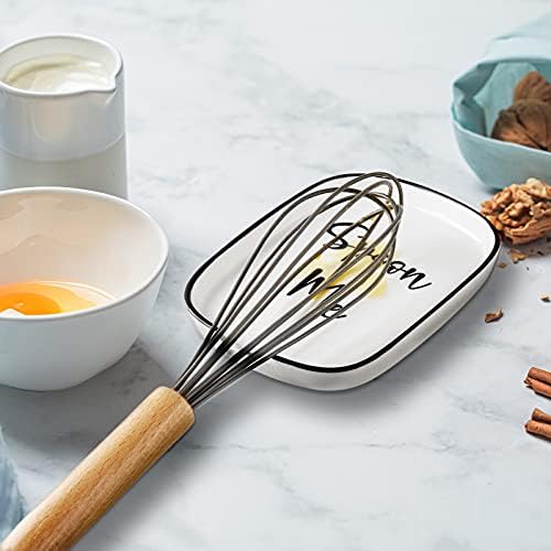 Ceramic Spoon Rest for Stove Top, Large Spoon Holder for Kitchen