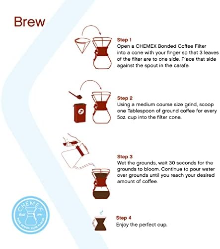Chemex Pour-Over Glass Coffeemaker, 6-Cup