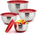 MARSKITOP Stainless Steel Mixing Bowls with Lids Set, Size 5, 3, 2