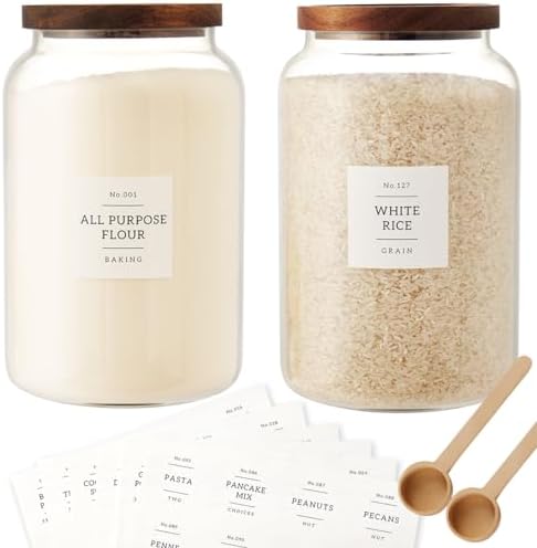 CZSZYGHBAO 2 PCS 1 Gallon Glass Storage Jars