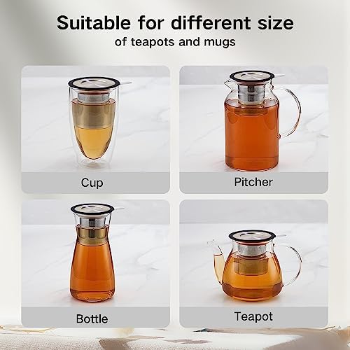 Gute 2 Pack Tea Infuser for Loose Tea,304 Stainless Steel with