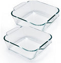 6"x6" Baking Pan, Square Baking Dishes 2 Pack Glass Bakeware Dish For