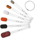 Long Handle Measuring Spoons Set of 6, Stainless Steel Measure