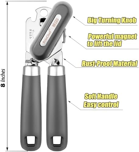 Can Opener, No-Trouble-Lid-Lift Manual Handheld Can Opener with