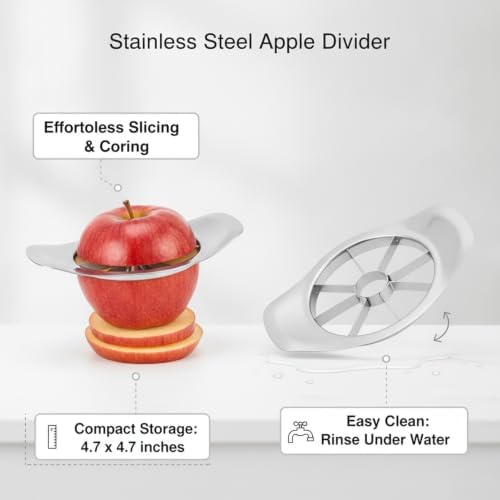 Stainless Steel Apple Divider and Fruit Sectioning Tool for Kitchen