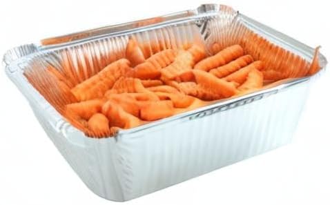 PARTY BARGAINS 5 Lb. Aluminum Foil Pans with Lids - 25 Count Set with