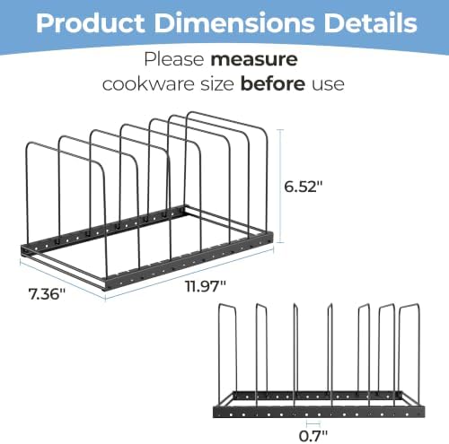 ORDORA Cutting Board Organizer Rack for Cabinet, Storage Lightweight Pot
