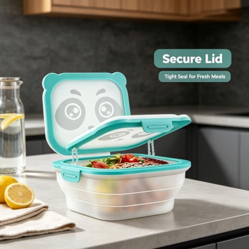 Silicone Food Storage Containers,Camping Bowl with Lids