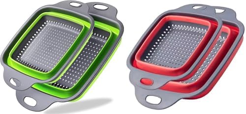 Collapsible Colander,Collapsible Colander Set,Folding Kitchen Silicone