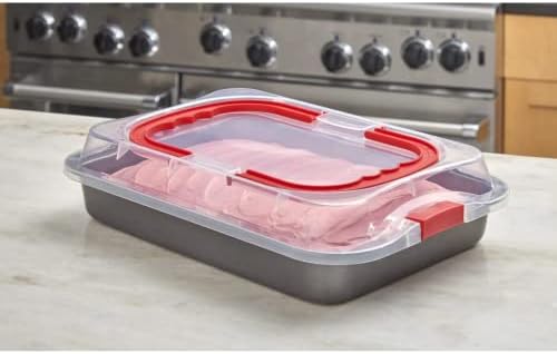 Nifty Solutions Cake Pan & Muffin Pan with Lid, 2 Piece Baking Pans