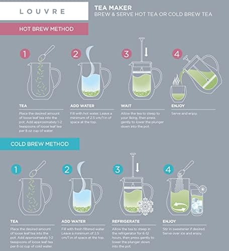 Teabloom Glass French Press, 27 oz