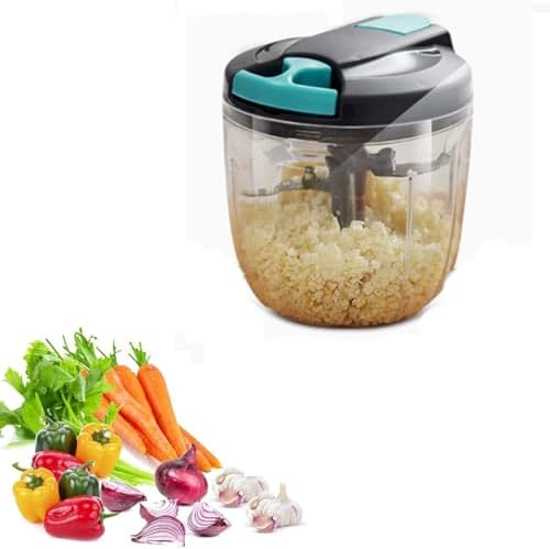2 in 1 Manual Food Processor Vegetable Chopper, Easy to Clean, Hand