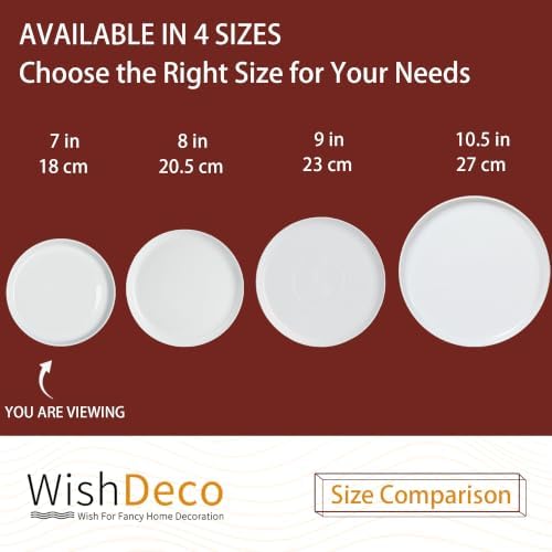 WishDeco Ceramic Appetizer Plates Set of 6, Small Dessert Plates