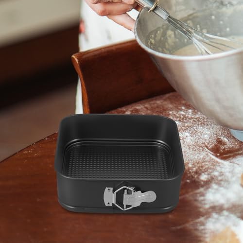 3pcs Square Springform Cake Pan Set, Steel with Removable Bottom