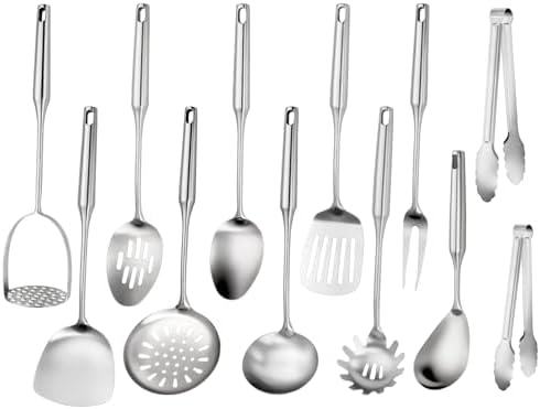 12-Piece 304 Stainless Steel Cooking Utensil Set