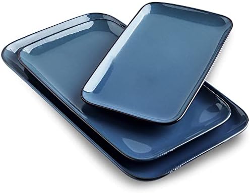 KOOV Rectangular Serving Tray, 14/12/10 Inch Large Serving Platter