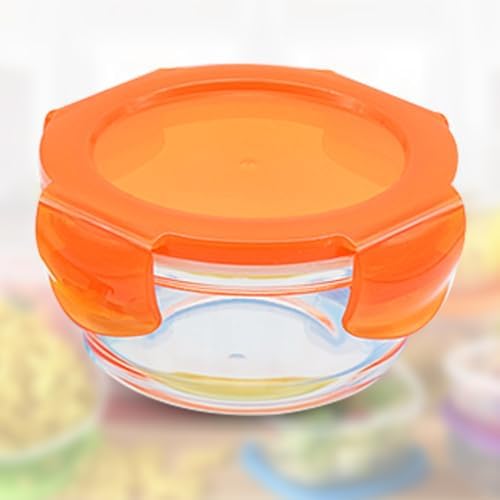 8 oz Glass Food Storage Containers with Lids, 6-Pack