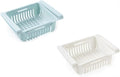2 Pack Expandable Refrigerator Organizer Bins, Sliding Fridge Storage