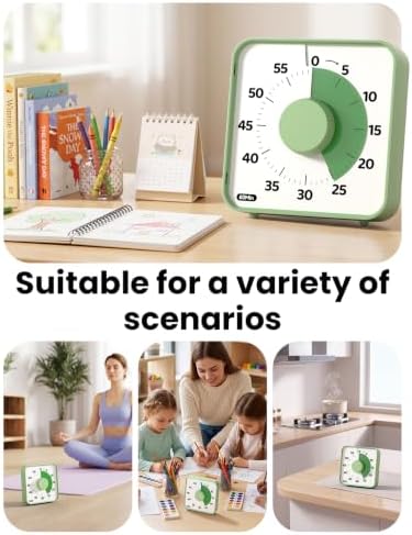 LIORQUE 6-Inch Large Visual Timer, 60-Minute Classroom Timer