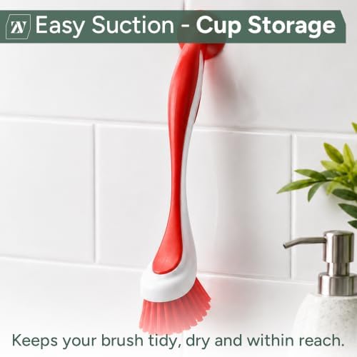 Zuvo Dish Brush Set of 3 with Suction Cup