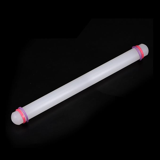 HARFINGTON Fondant Rolling Pin 18 Inch x 0.98 Inch Adjustable Guide Rings - Image 3