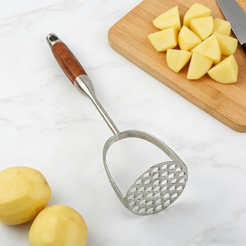304 Stainless Steel Potato Masher, Heavy Duty Mashed Potato Masher