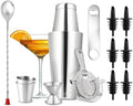 NutriChef Mixology Bartender Cocktail Shaker Set - Includes 15 & 30 oz