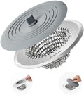 Shower Drain Cover Bathtub Stopper, 4.4" Hair Catcher for Bath, Tub &
