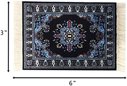 Set of 4 Carpet-Style Coasters – Turkish Rug Design Drink mats with