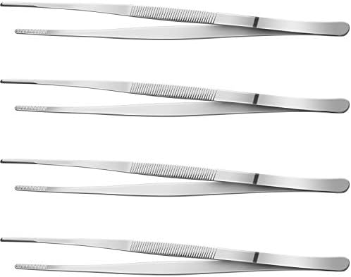 Yaomiao 4 Packs Bar Tweezers Long Garnish Tongs Bar Tweezers Stainless Steel by Yaomiao