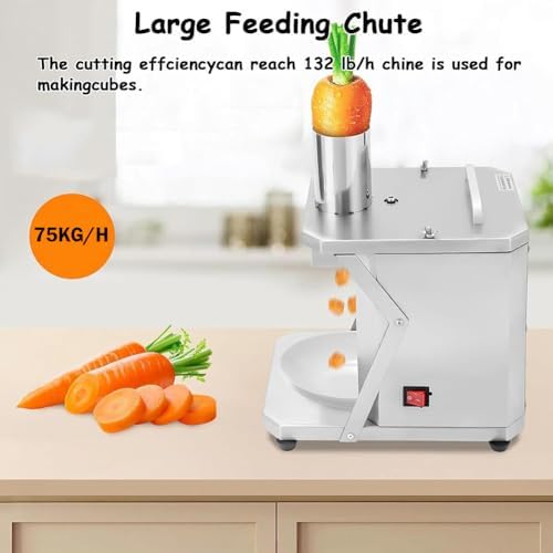 Electric Commercial Vegetable Cutter, 100W, Stainless Steel