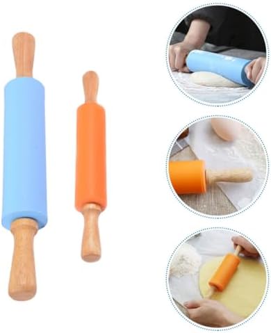 2pcs Silicone Rolling Pin for Baking and Pastry Making, Non-stick