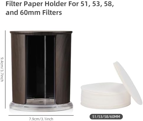 Bincoo Coffee Filter Holder with Lid - Compatible with 51, 53, 58,60mm
